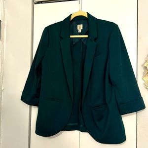 Emerald green stretch blazer Lauren Conrad size 12